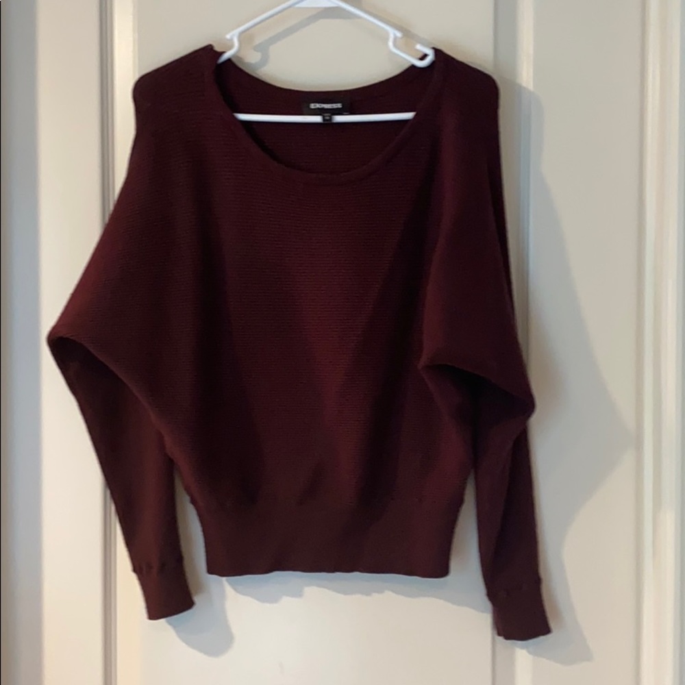 BOGO Express Burgundy colored thick sweater
